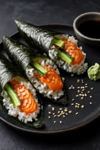 Friss temaki uborkával és halas töltelékkel