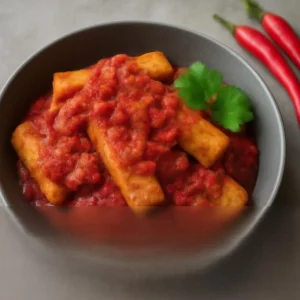 Csípős tempeh, indonéz fűszeres szósszal