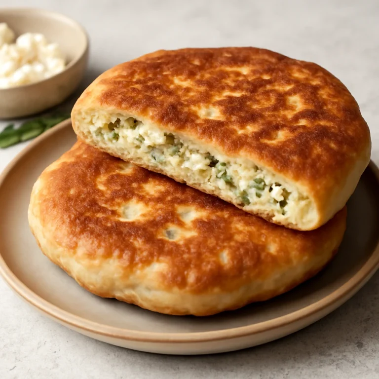 Tiganopsomo feta és kaporral, tálalva friss kenyérrel és ropogós feta sajttal.