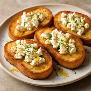 Feta sajt és méz kombinációja pirított kenyéren