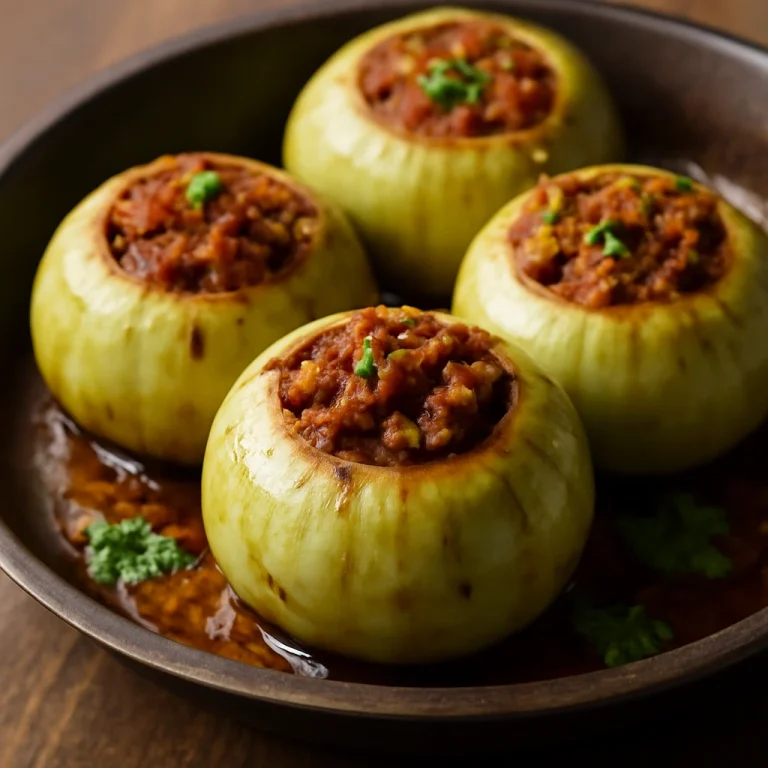 Tinda Bharwan, perui töltött zöldség szója töltelékkel és tamarind pasztával