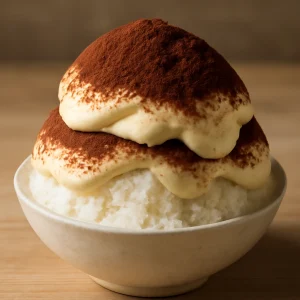 Frissítő tiramisu bingsu jégpelyhekkel