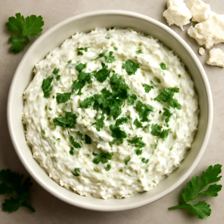 Tirokafteri petrezselyemmel, friss joghurttal és feta sajttal