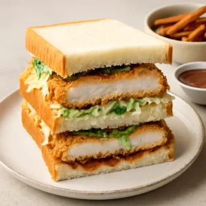 Ropogós tonkatsu sando friss káposztával