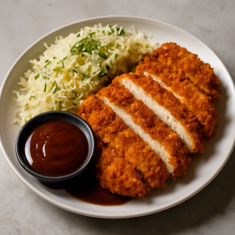 Tonkatsu tál ropogós húsokkal és friss káposztával