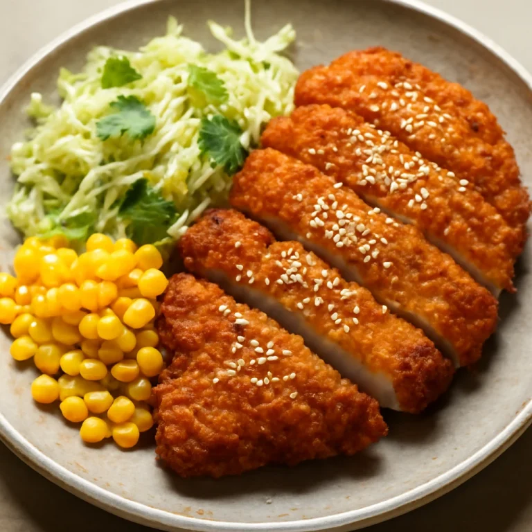 Tonkatsu tál szezámmaggal, panírozott hal és friss káposztasaláta