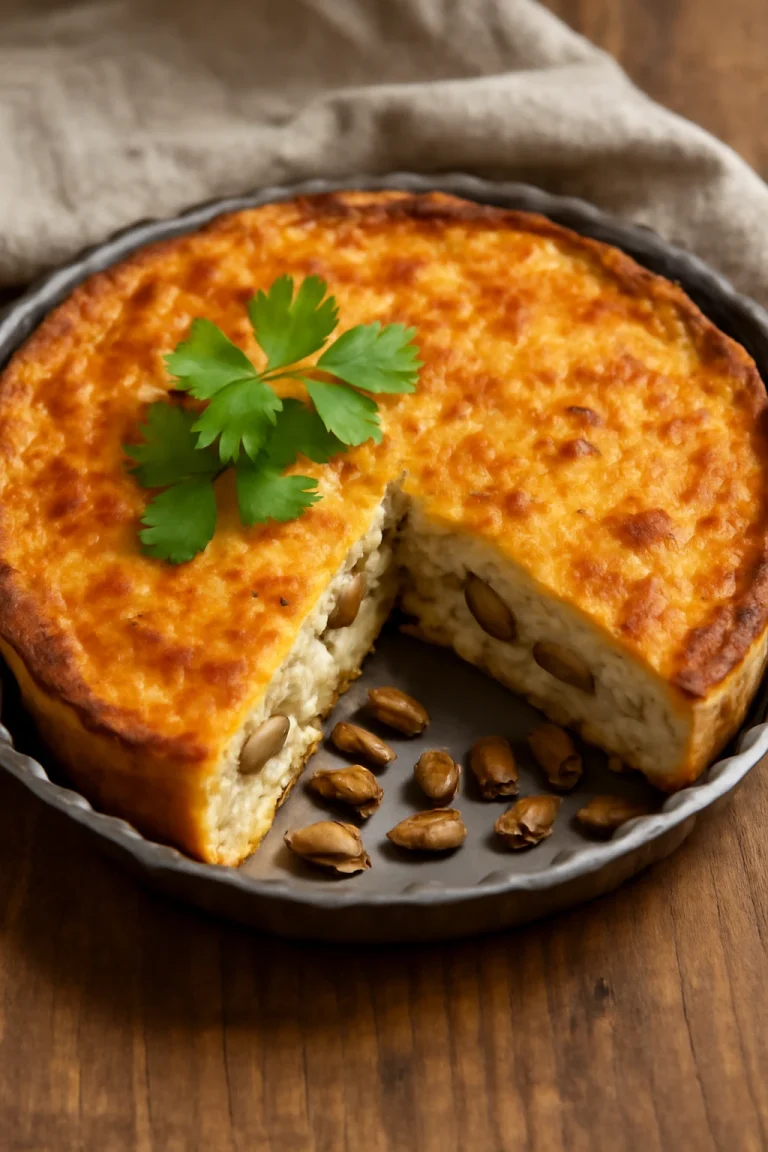 Torta Capixaba sururuval, friss korianderrel díszítve