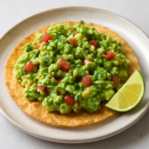 Friss tostada guacamole-val, avokádóval és lime levével