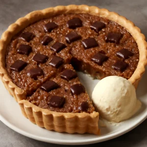 Ínycsiklandó Treacle tart csokoládéval és vaníliás fagylalttal