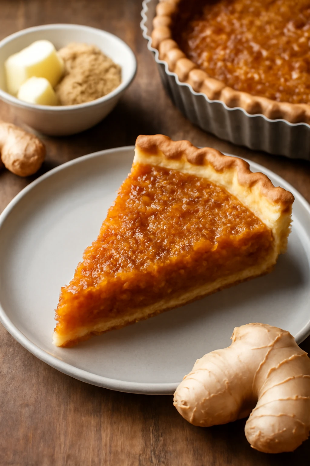 Gazdag brit treacle tart gyömbérrel