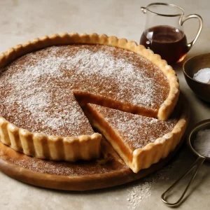 Édes treacle tart rumos ízesítéssel