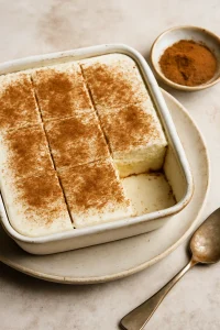 Tres leches sütemény fahéjjal, édes és szaftos
