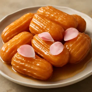 Török édesség, rózsavízes ízesítéssel