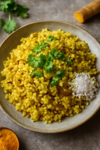 Friss, ínycsiklandó turmeric rice pongal étel