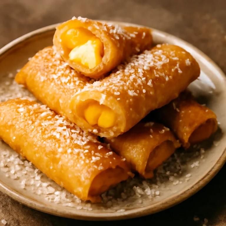 Turon mangóval tálalva kókuszreszelékkel