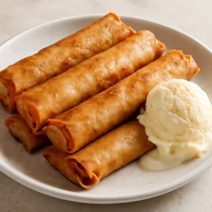Finom banános turon tálalva vaníliafagylalttal