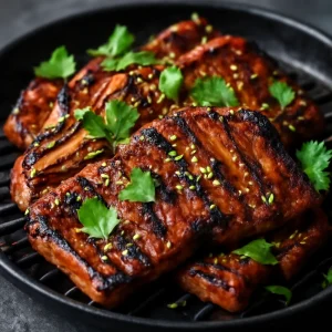 Koreai marhahús pácban grillezve