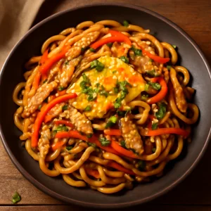 Fűszeres Yaki Udon japán tészta