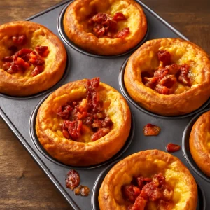 Ropogós Yorkshire pudding friss bacon darabokkal