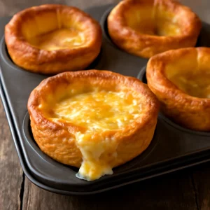 Friss sajtos Yorkshire puddingok