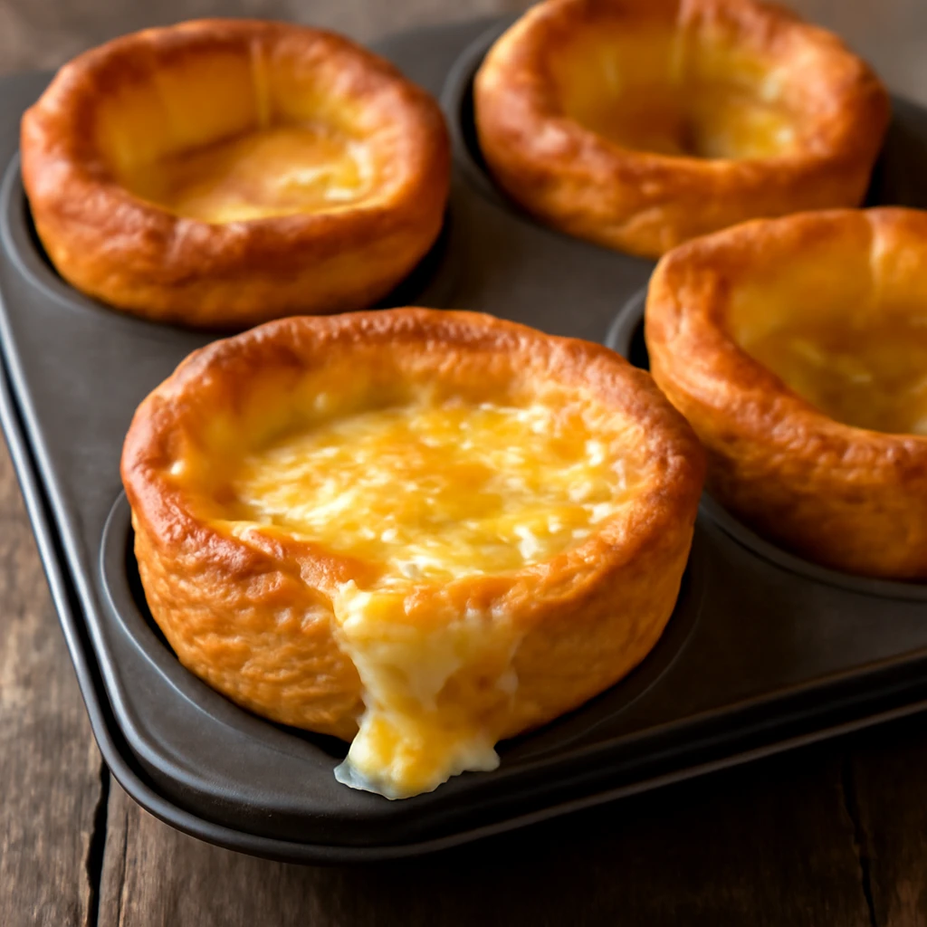 Friss sajtos Yorkshire puddingok