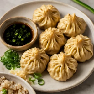 Friss gyoza szójaszószos töltelékkel
