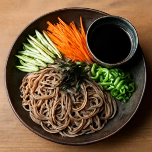 Zaru Soba zöldségekkel, egy frissítő japán étel