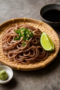 Friss, hideg Zaru soba lime-mal és szezámmaggal