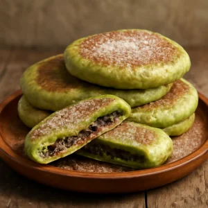 Friss, ropogós Hotteok zöld teával