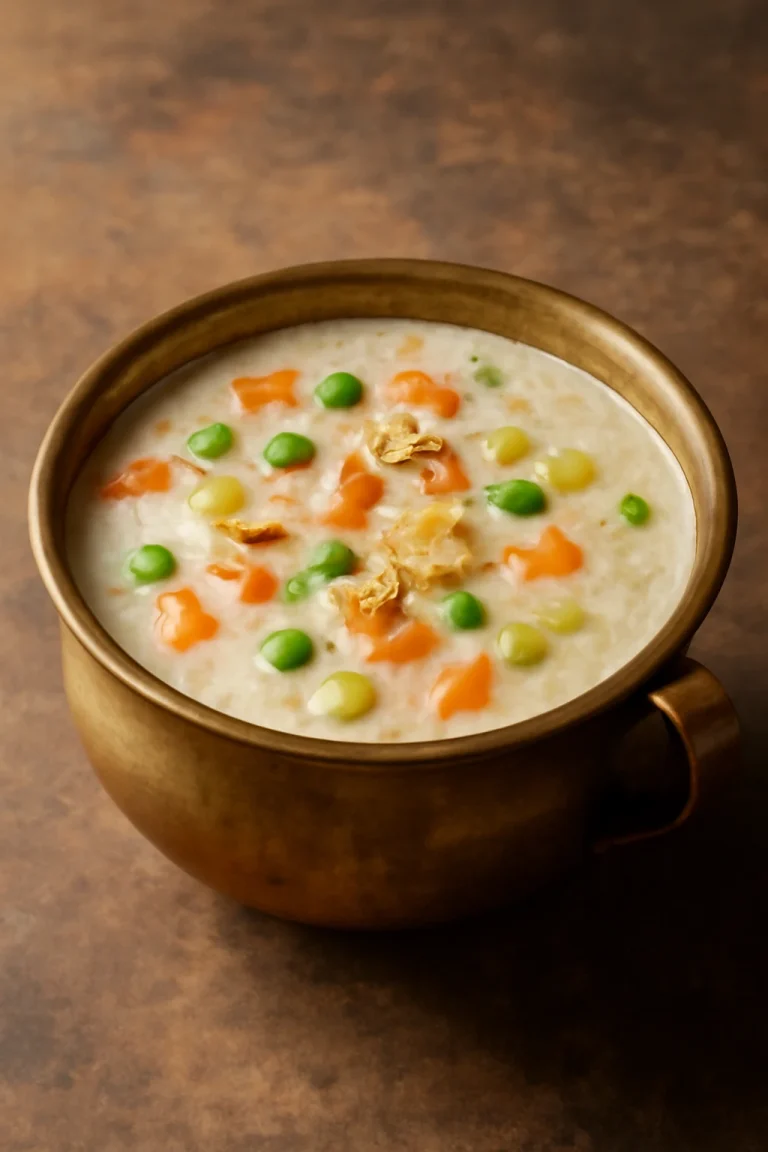 Zöldséges kheer, tálalva frissen