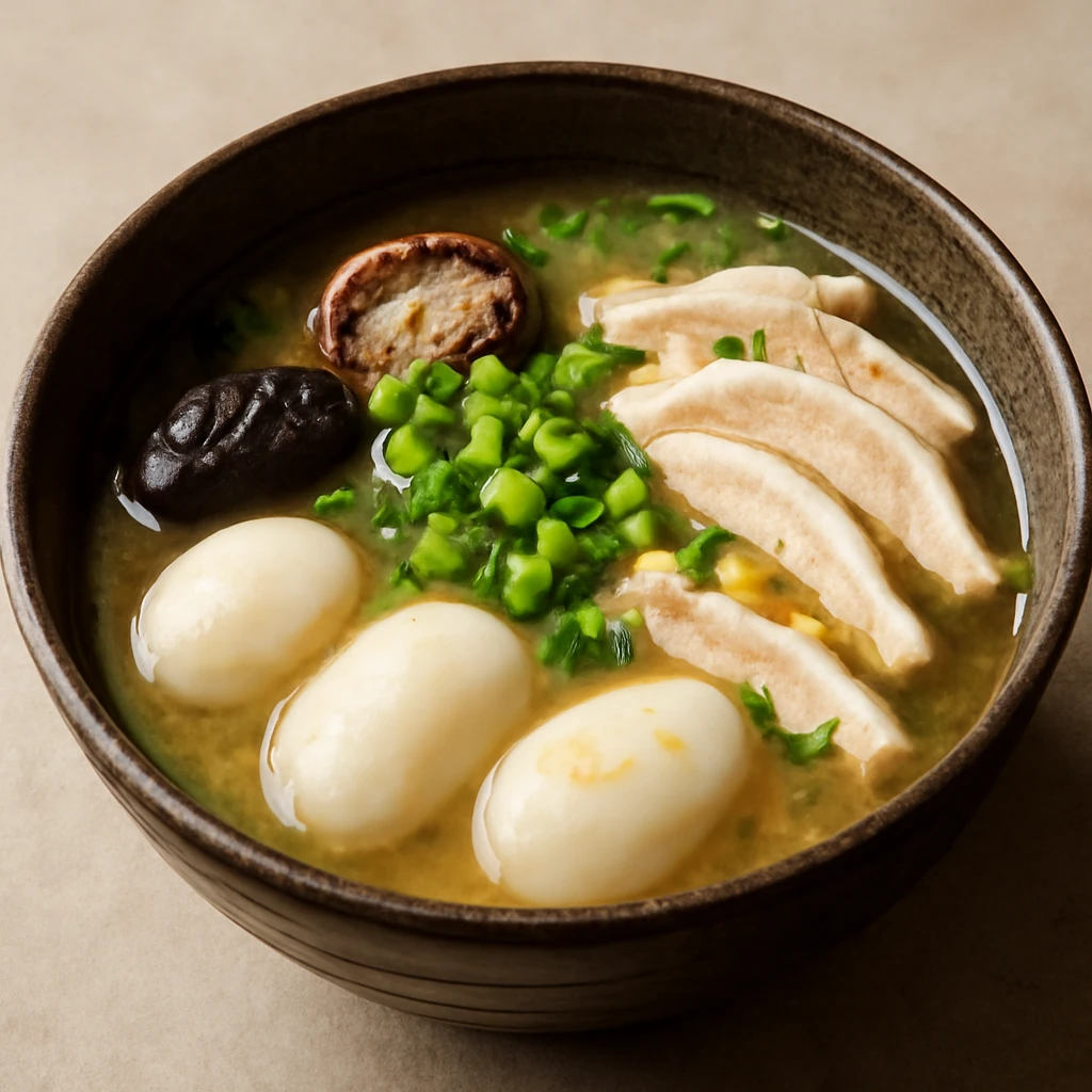 Finom japán leves, miso alapú, friss yuzu héjjal és zöldségekkel