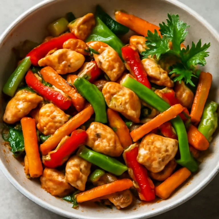 Frango xadrez light, tálalva friss petrezselyemmel