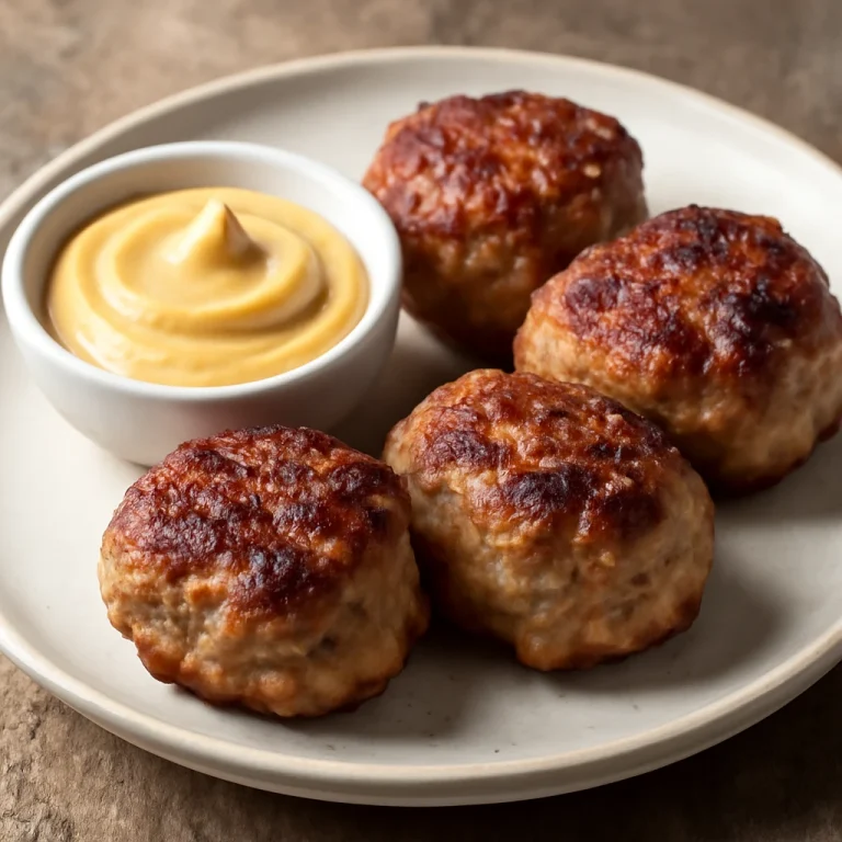 Frikadeller mustárral tálalva, ropogós és ínycsiklandó étel