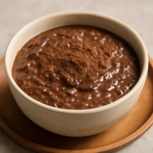 Krémes és gazdag kakaós congee, ínycsiklandó desszertként