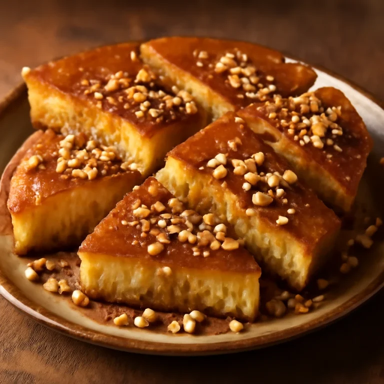 Martabak manis karamellizált cukorral, tálalva földimogyoróval