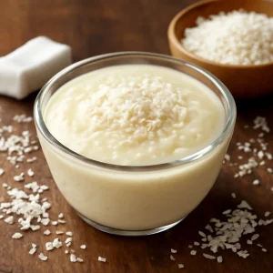 Indiai phirni kókuszreszelékkel